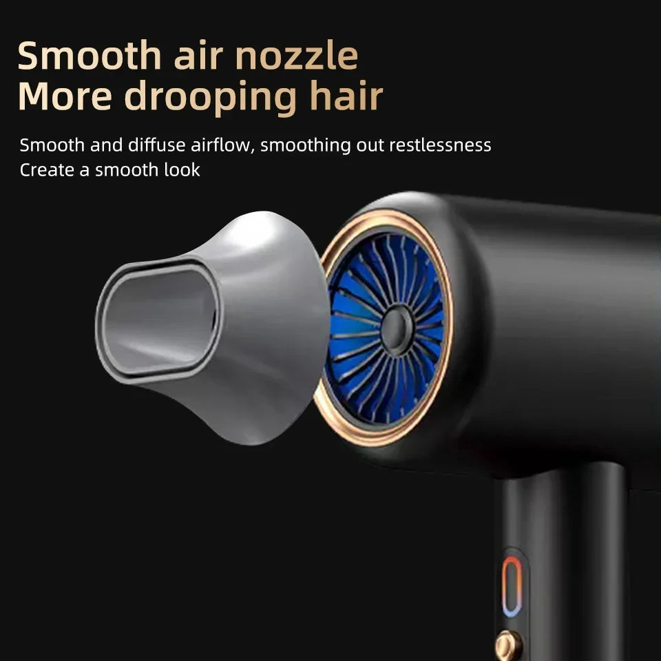 Professional Hair Dryer Hot Cold Wind Air Brush Hairdryer Negative Lonic Blow Dryer Strong PowerDryer Salon Tool 2400W 3th Gear