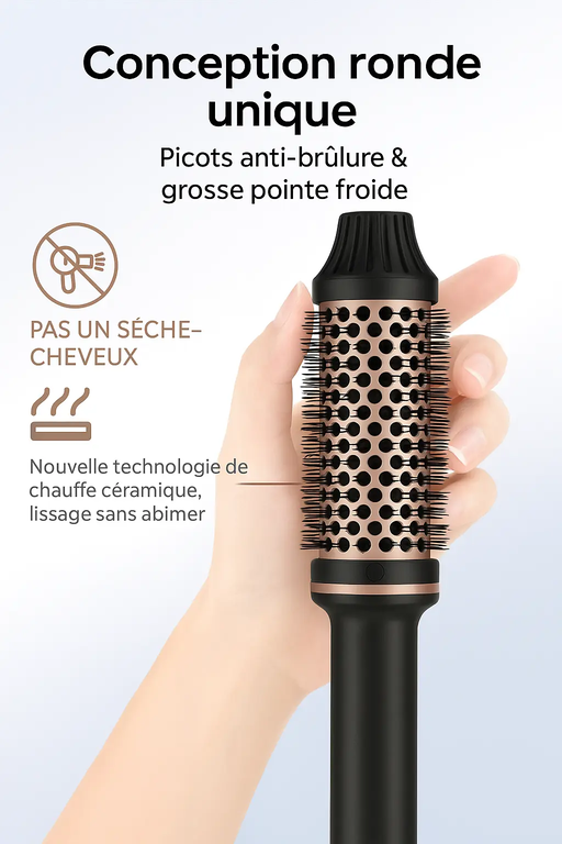 TIVIA GLOWPRO - Brosse chauffante 3 en 1 TIVIA