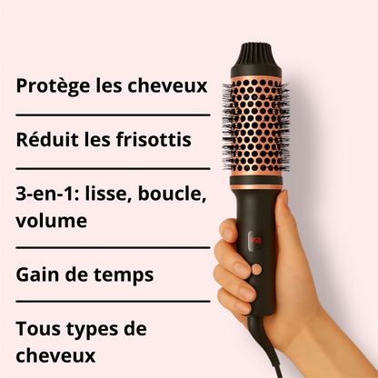 Brosse chauffante 3 en 1 - TIVIA GLOWPRO TIVIA