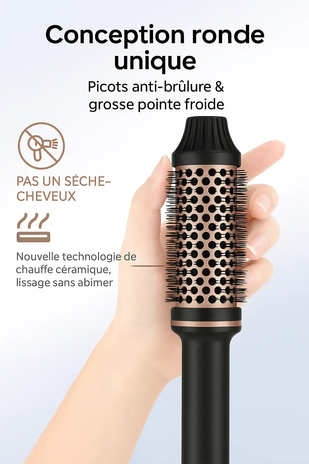 TIVIA GLOWPRO - Brosse chauffante multifonctions TIVIA